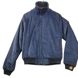 Vintage Woolrich Woman Slate Blue Corduroy Jacket S Poly Cotton Thinsulate USA